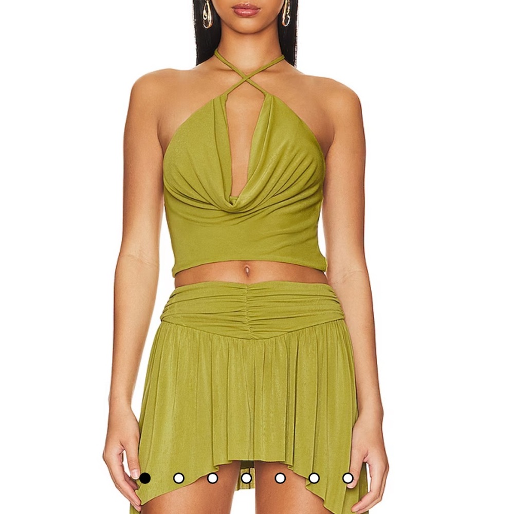 Revolve Hours Mini Skirt Set in Green